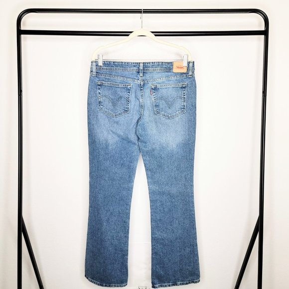 Levi's 518 Women's 2007 Super Low Boot But Distressed Blue Denim Jeans Size 13L - Picture 6 of 9